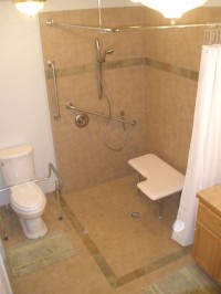 Curb Free Tile Roll-in showers